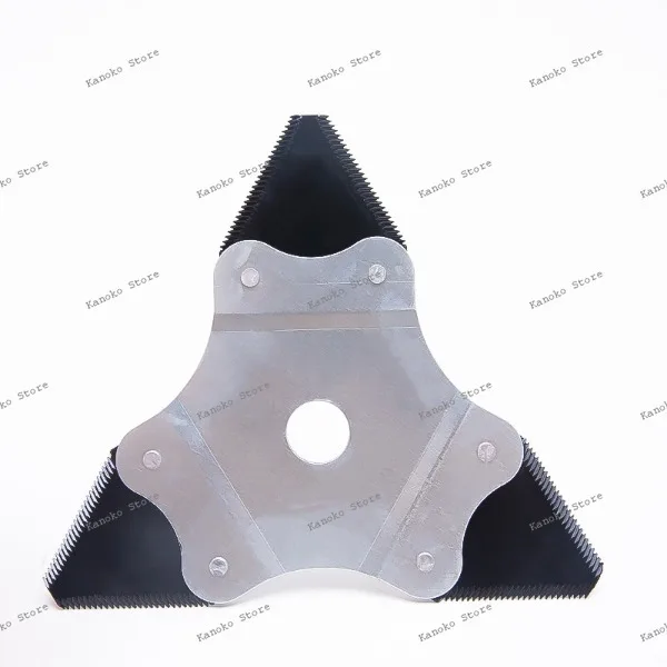 Nuevo 65 cortador de césped multiusos de acero al manganeso, cuchilla triangular de enfriamiento, cuchillo de diente de sierra, cortador de cepillo, cortacésped Universal