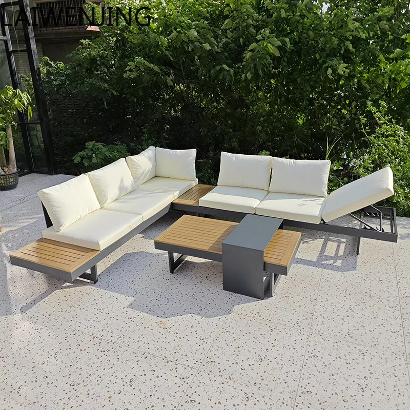 

SGF outdoor sofa courtyard aluminum alloy rain and sun protection sofa chair combination