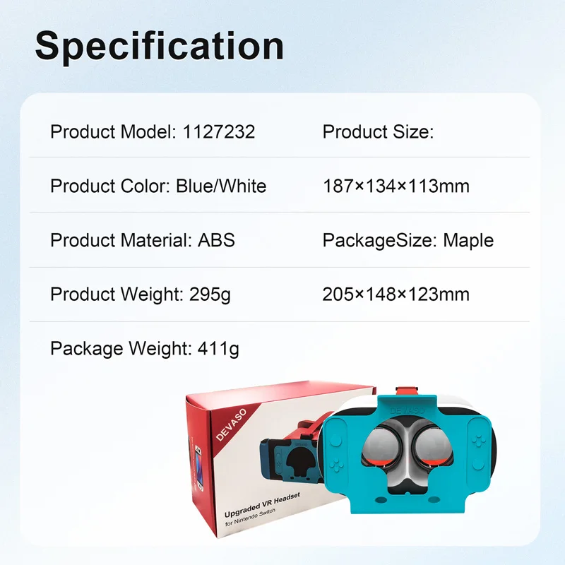 Compatible With Nintendo Switch High-definition VR Glasses With Adjustable Headband Game Consoles VR Accessories