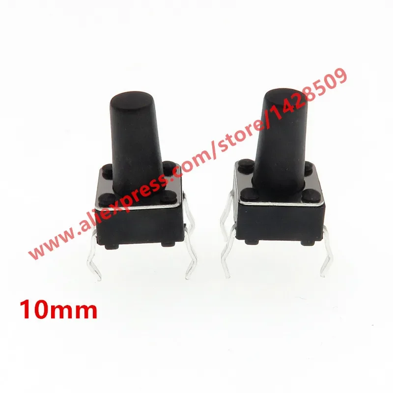 

200 шт./лот 6X6X10 мм 4-контактный тактильный тактовый кнопочный микропереключатель DIP-переключатели с самовозвратом