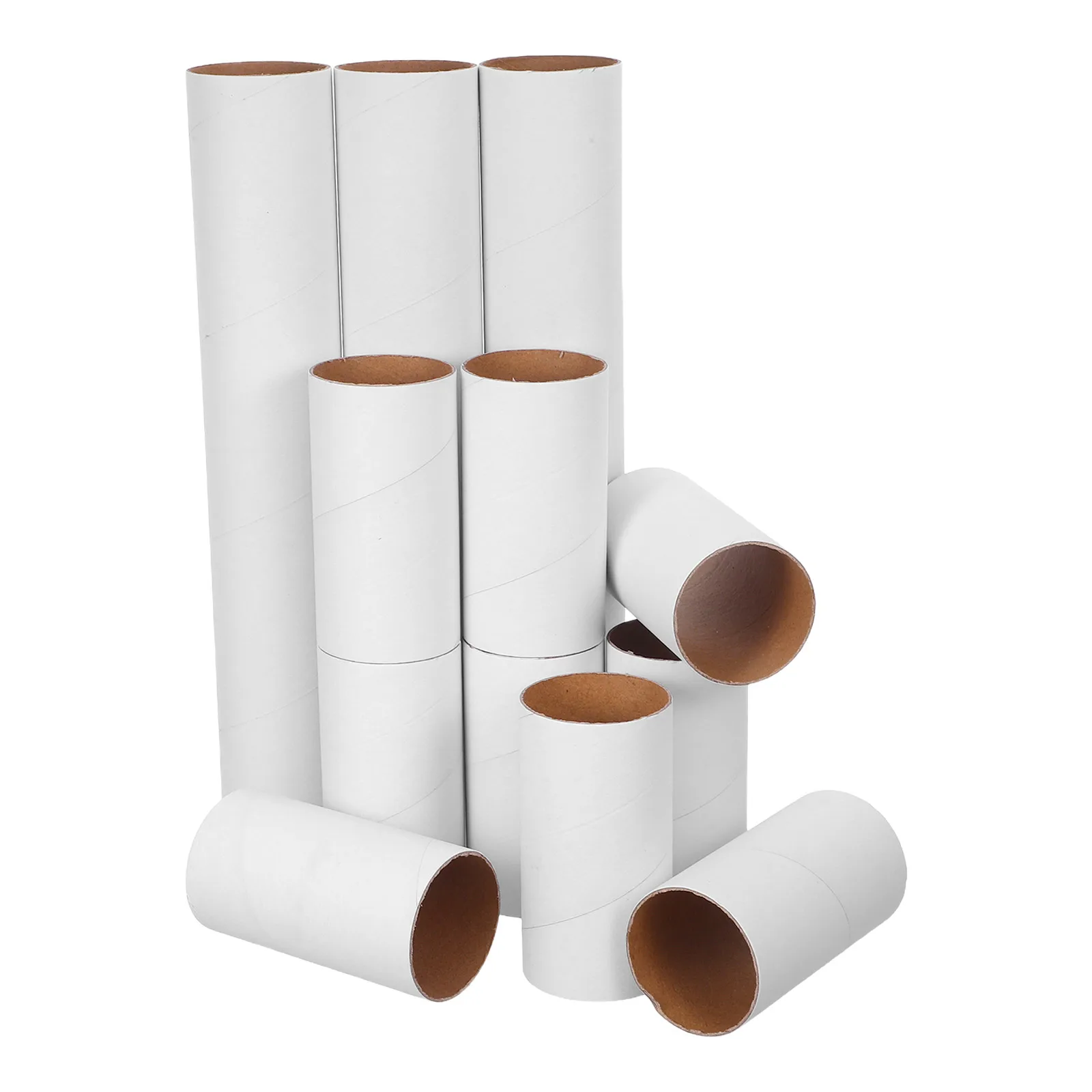 

12 Pcs D Paper Tube DIY Blank Tubes Decorative Craft Bulk Supplies Cylindrical Child