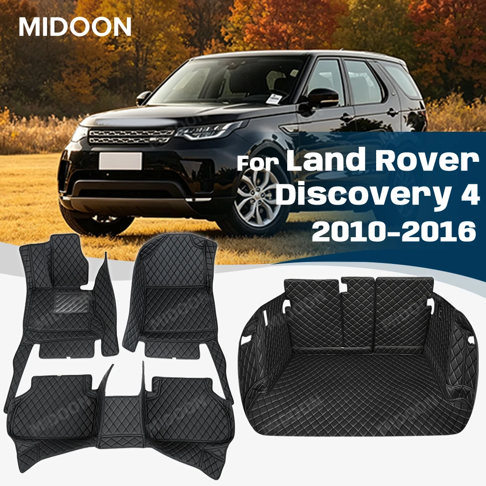Custom Fit Leather For Land Rover Discovery 4 2010-2016 Car Floor Mat Waterproof Foot Pads Auto Interior Accessories