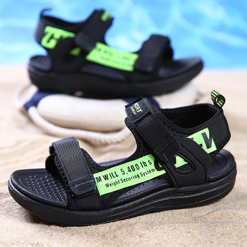 

Новые летние детские сандалии 2026 года: модные кроссовки для мальчиков и девочек, уличная пляжная обувь, детские нескользящие сандалии с открытым носком для бега и спорта