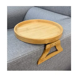 Home Furnishings Small Furniture, Cozy Sofa, Armrest Tray, Wooden Sofa, Foldable Disc