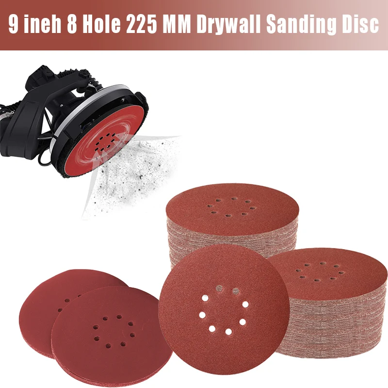 

20 PCS 9 Inch 8 Hole Hook-and-Loop Sanding Disc 40-2000 Grits Grinding Disc,Grinding Abrasive Drywall Sander Paper Sandpaper