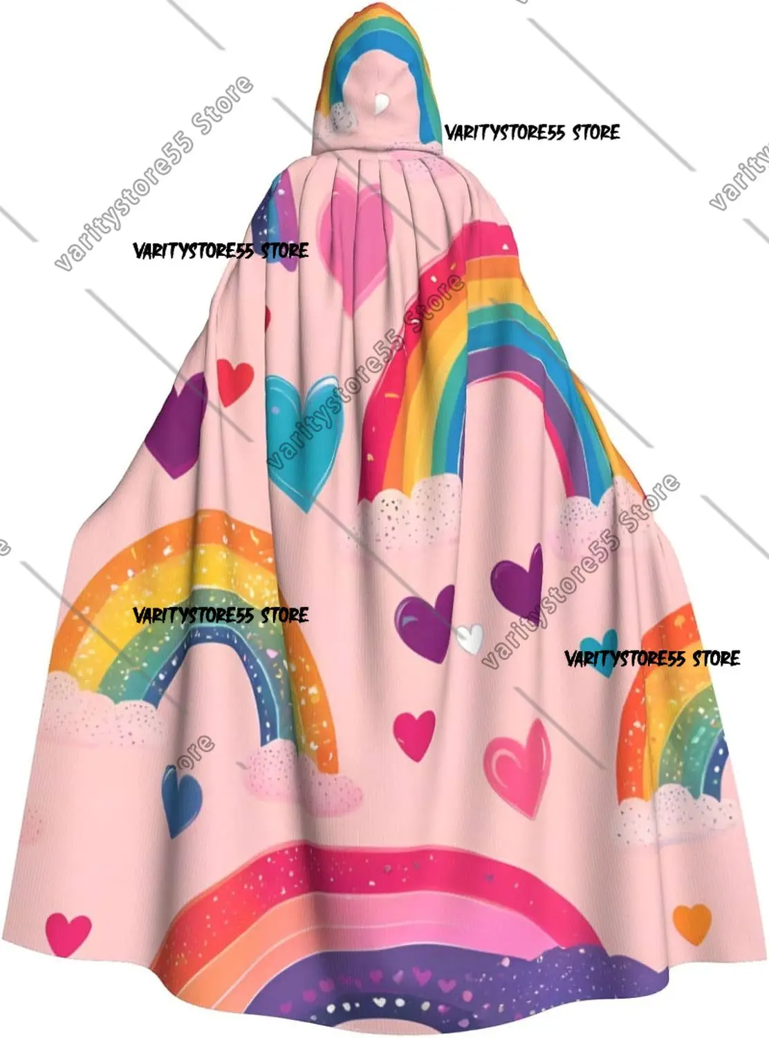 

ЛГБТ Радуга Любовь Взрослая Ведьма Накидка с Капюшоном Хэллоуин Костюм Плащ С Капюшоном