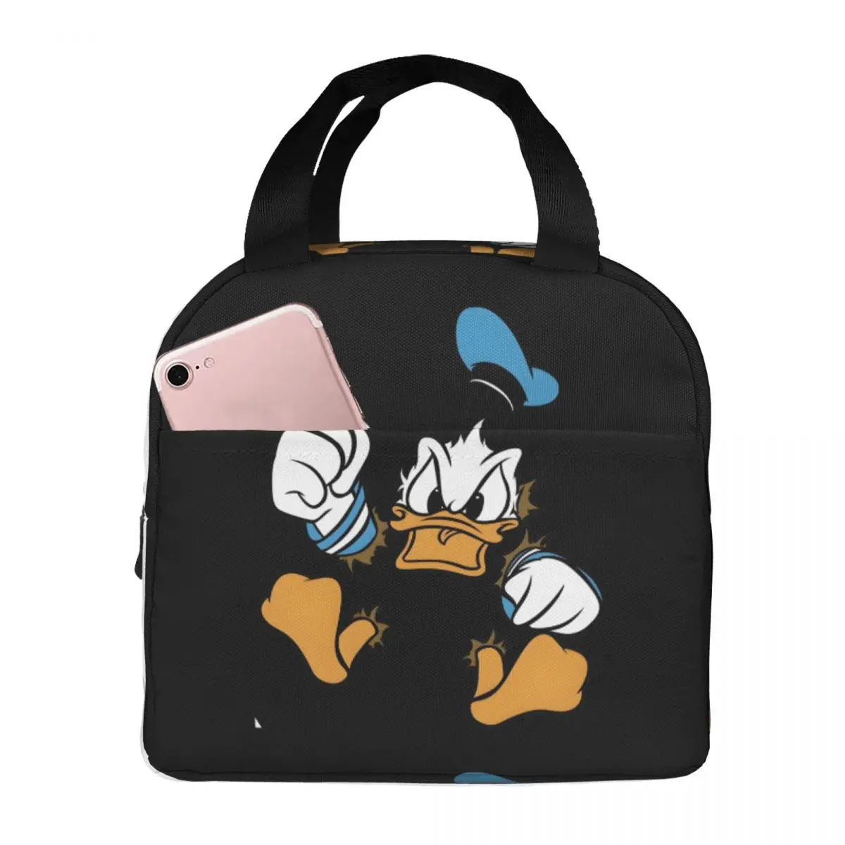 

Термосумка для обедов Custom Donaldes Anime Duckes: портативный термоконтейнер для еды с мультяшным дизайном для работы, школы и путешествий