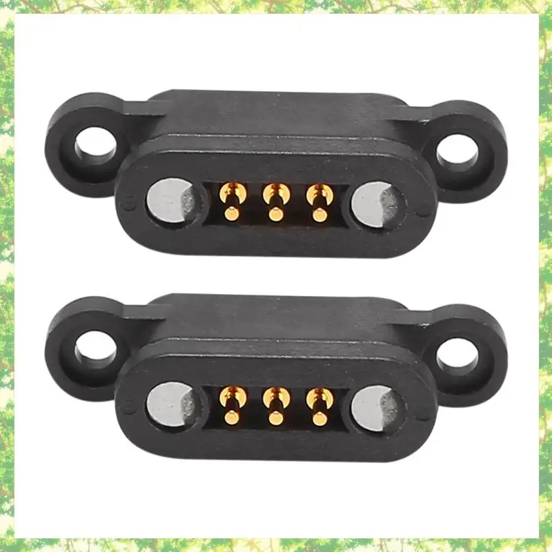 Smart-12 Pairs الربيع تحميل المغناطيسي بوجو دبوس موصل 3 مواقف المغناطيس الملعب 2.3 مللي متر من خلال ثقوب الذكور الإناث التحقيق