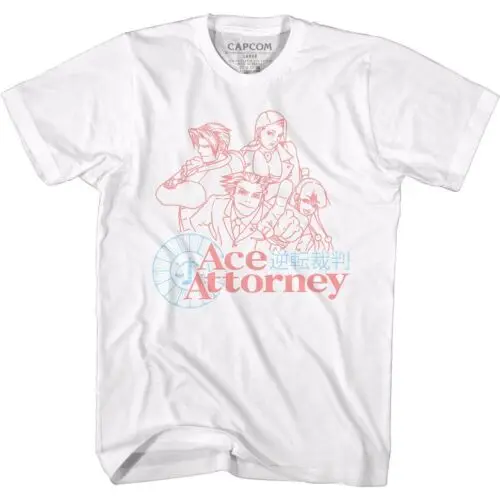 Ace Attorney - Faded Red & Blue - Short Sleeve - Adult - T-Shirt