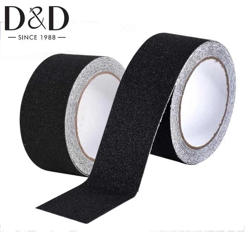 

5M/Roll 25/50mm Black Self-Adhesive Anti Slip Tape Non Skid Frosted Tape for Stairs Hardwood Floor Non Slip Traction Strip