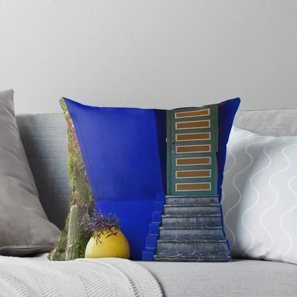 

Morocco. Marrakech. The Majorelle Villa & Garden. Detail. Throw Pillow Cushions Home Decor Rectangular Cushion Cover pillow