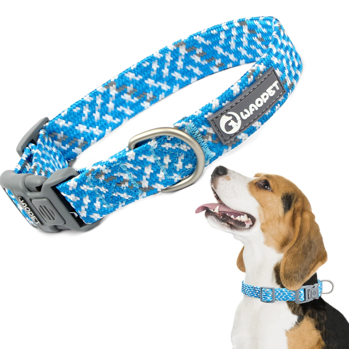 Leinen- und Halsband-Set für kleine, mittelgroße und große Hunde, Haustier, französische Bulldogge, Chihuahua, Mops, Outdoor-Walking, Leinenhalsband, Leinenzubehör – Detail 19