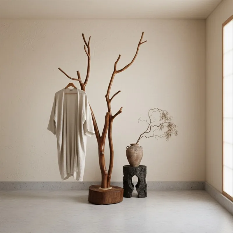 

Retro Idea Bedroom Home Coat Rack Standing Hanging Nordic Style Coat Rack Design Interior Floor Recibidor Para Entrada Furniture