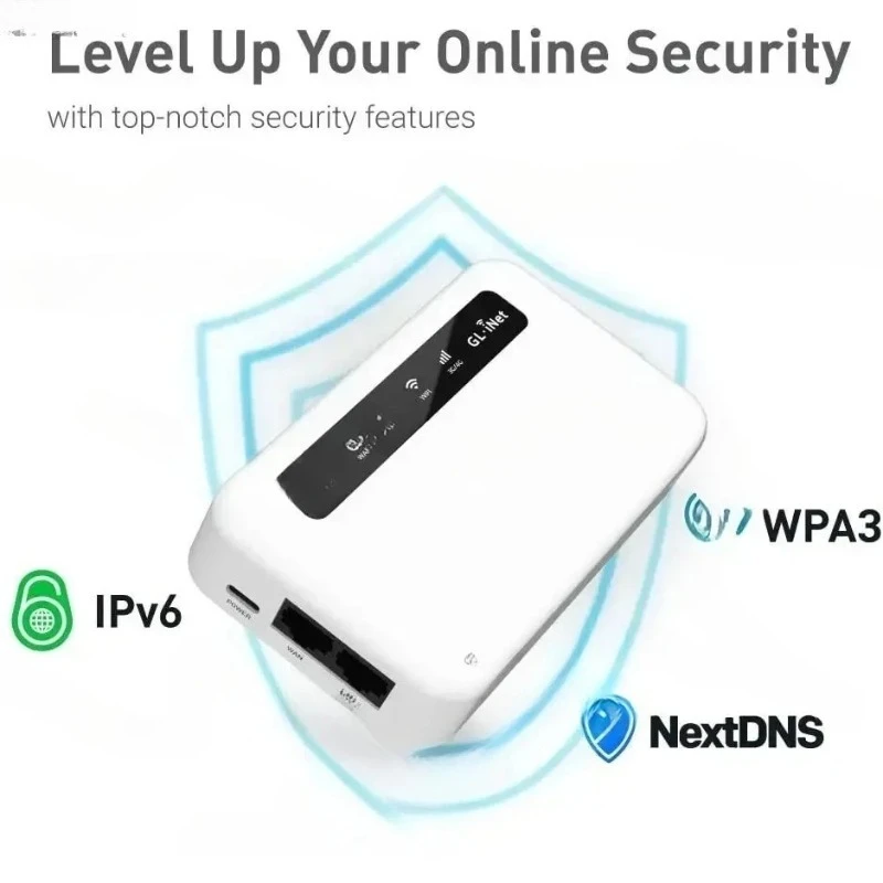 For GL.inet-XE300 Roteador LTE Portátil Com Cartão SIM, Suporte DPDF Móvel WiFi Hotspot, 4G Modem