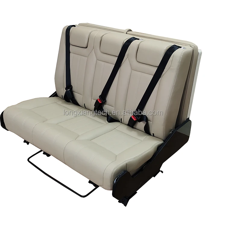 

Multi-functional Hidden Headrest Waterproof Nappa Leather Folding Seat Bed for Van Bus Motorhome Camper Van Campervan