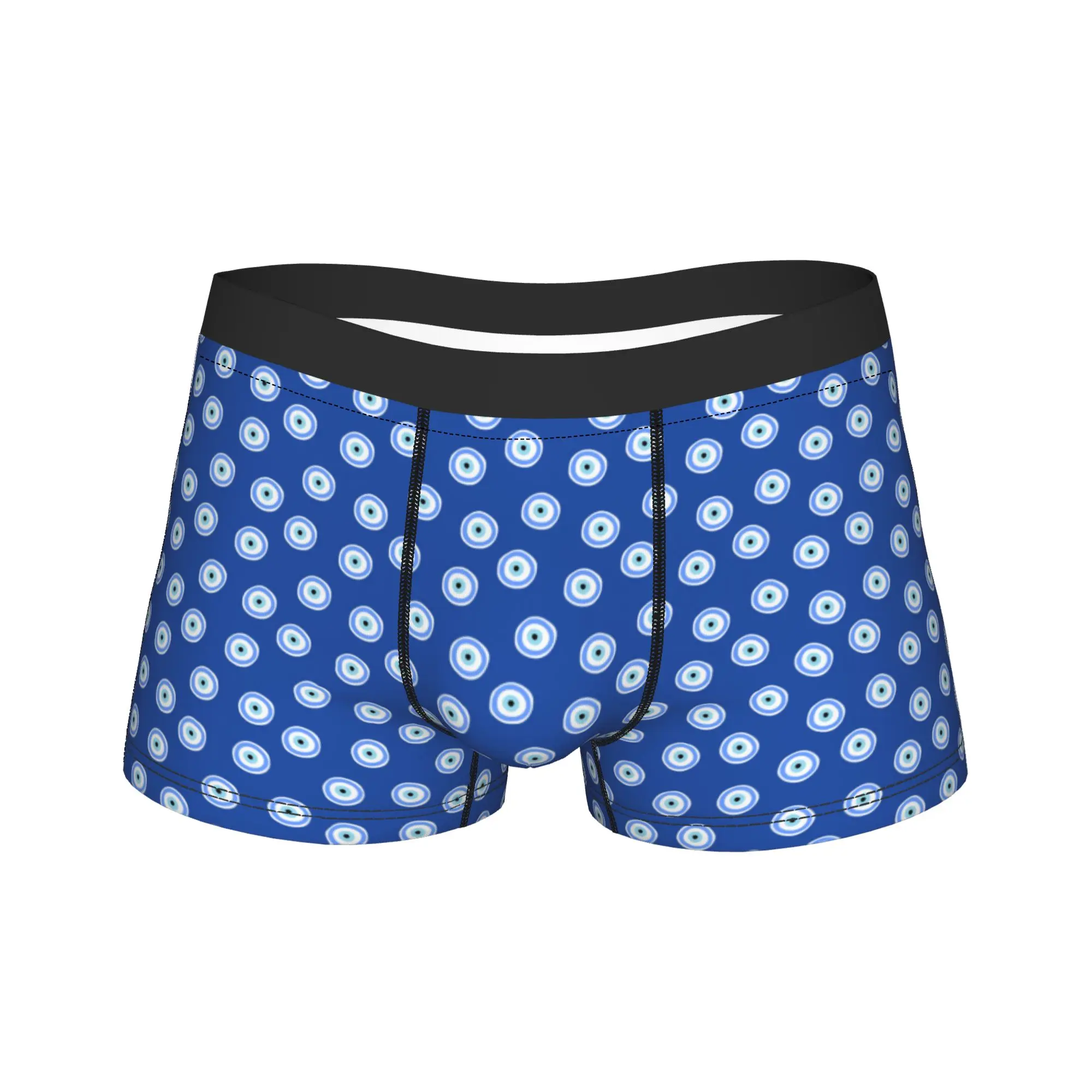 Custom Evil Eye Ethnic Pattern Mystic Greek Amulet Turkish Underwear Boxer Shorts Men Underpants Comfortable Shorts Briefs Gift