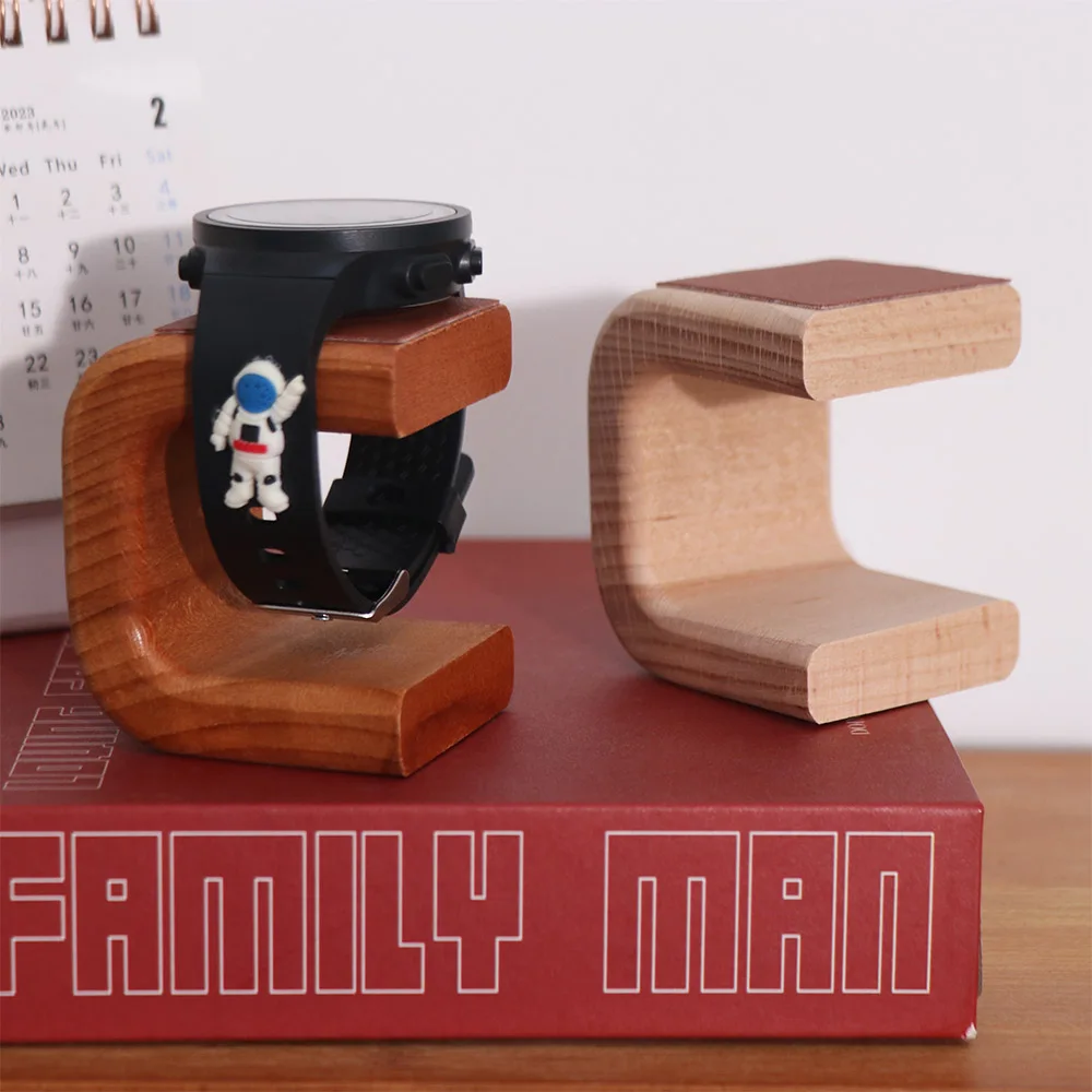 

Wooden Watch Display Stand Table Top Ornament Simple Bangle Storage Rack Gifts Counter Decorative Jewelry Organizer Holder