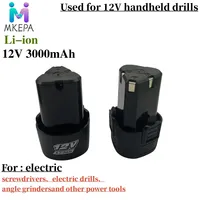 new 12V 3000mAh universal rechargeable lithium battery for electric screwdriver electric drill mini angle grinder power tools