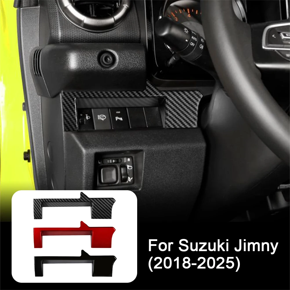 

Для Suzuki Jimny 2018-2025: Защитная накладка на многофункциональную кнопку, декоративное оформление интерьера, универсальные аксессуары для 3-х и 5-дверных моделей