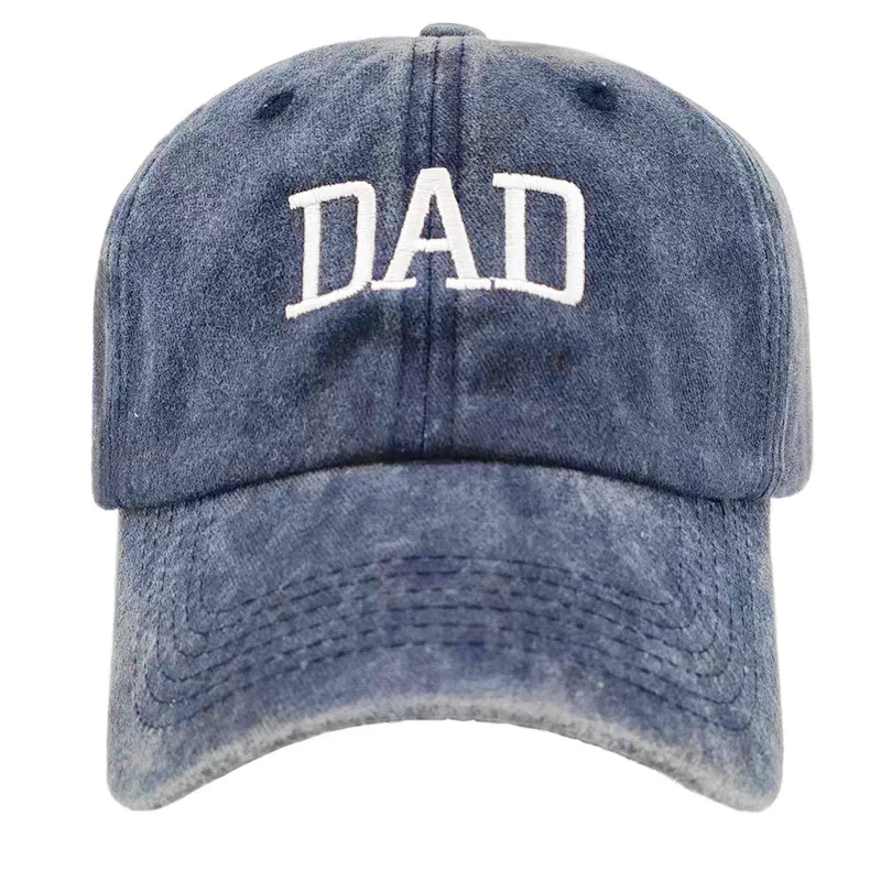 Washed Cotton DAD MOM Embroidered Baseball Cap Vintage Peaked Cap Fashion Couple Hip Hop Hat dla mężczyzn i kobiet