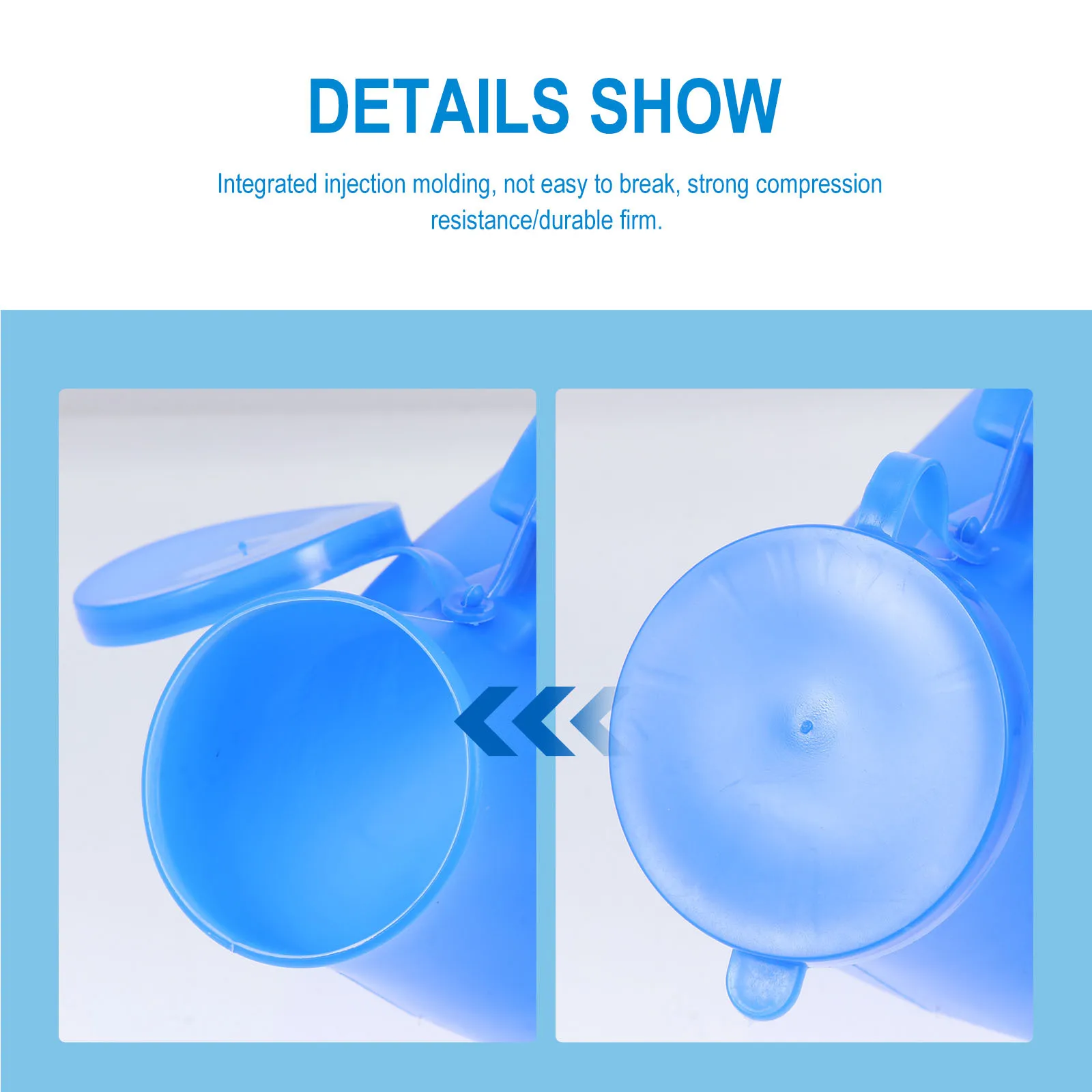 

2pcs Thickened Portable Male Bottles Abs Material Ergonomic No Leakage Durable Integrated Molding Compact Easy Carry Patient