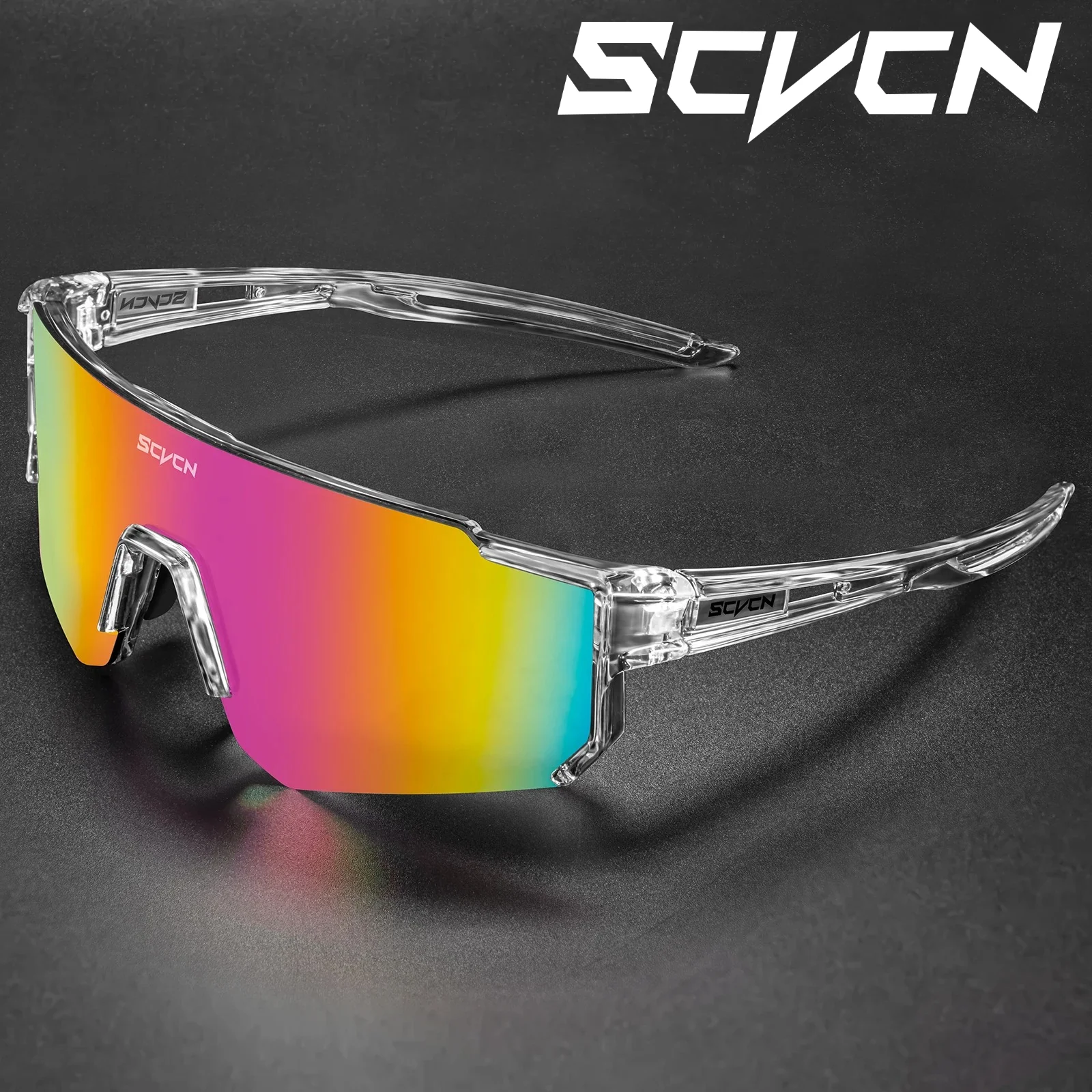 SCVCN Fashion Sunglasses Cycling Glasses Street Shades Driving UV400 Bike Bicycle Hiking Golf Sports for Men Women Baseball