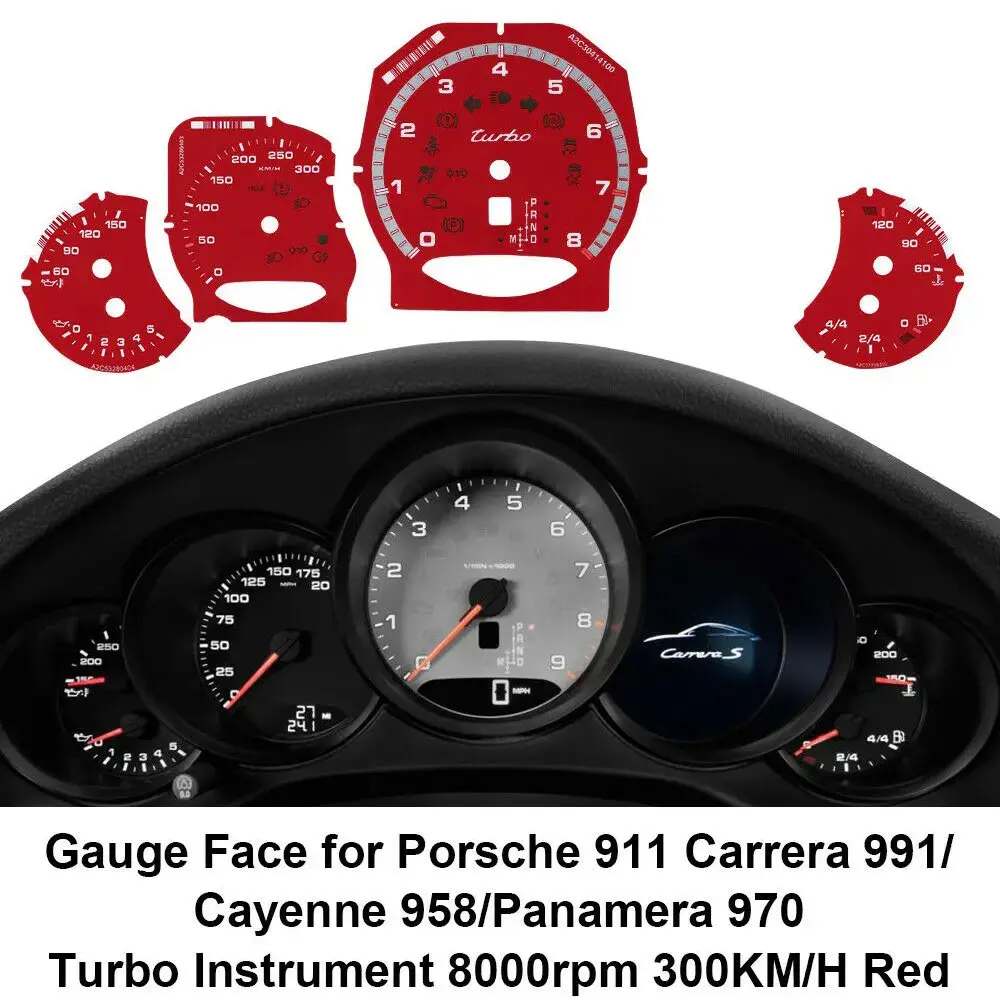 Gaugefläche für Porsche 911 Carrera 991 Cayenne 958 Panamera 970 Turbo 250 km/h 300 km/h