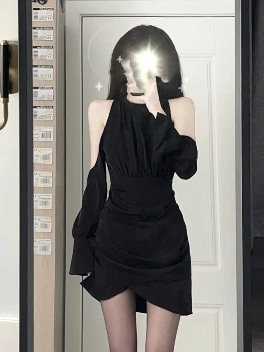 Sexy Bodycon Woman Dress 2025 Vestidos De Mujer O-neck Off Shoulder Irregular Temperament Robe Femme Tunic Mini Party Dresses