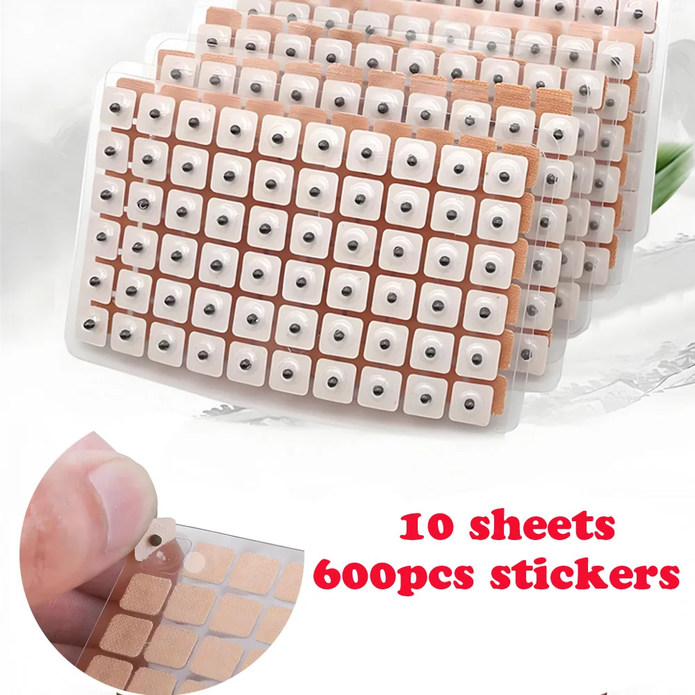 

600 шт./лот, релаксационная наклейка для ушей, иглоукалывание, семена ушей, массаж ушей, аурикулярная паста, пресс-семена