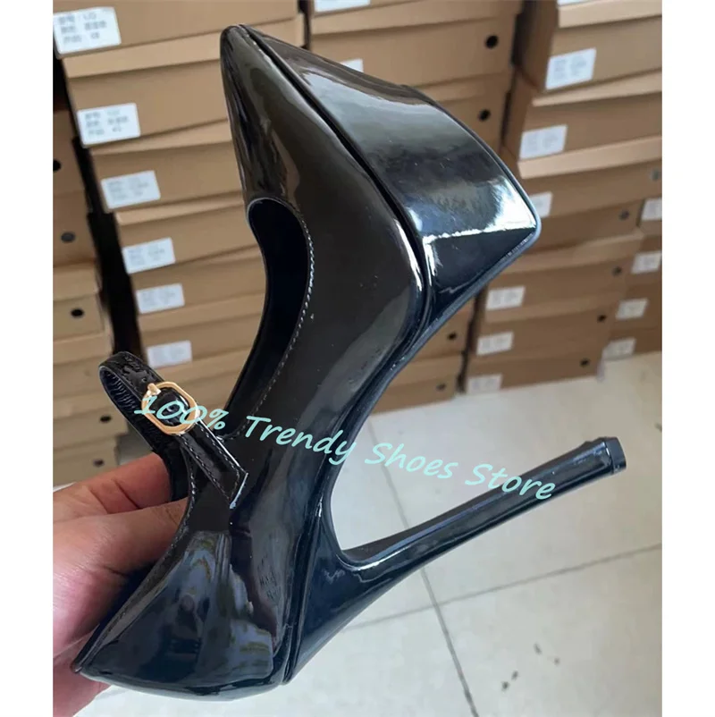 مثير سوبر عالية الكعب المرأة المنصة فستان مضخات أشار تو منصة الكاحل مشبك حزام الصنادل سيدة فستان زفاف العروس الأحذية #1