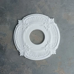 Polyurethane Chandelier Plate Rosette PU Decorative Ceiling Rose Pendant Light Base Decor Panel Wall Moulding Patera Medallion