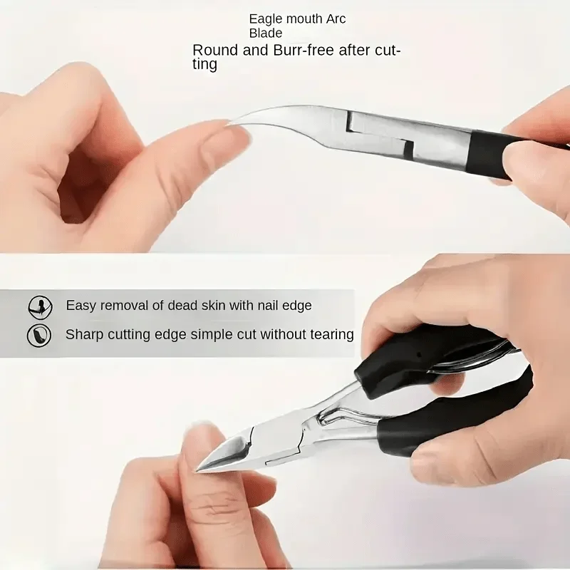 ステンレス製爪切り 巻き爪用爪切り 角質除去用爪切り 厚い爪にも適しています