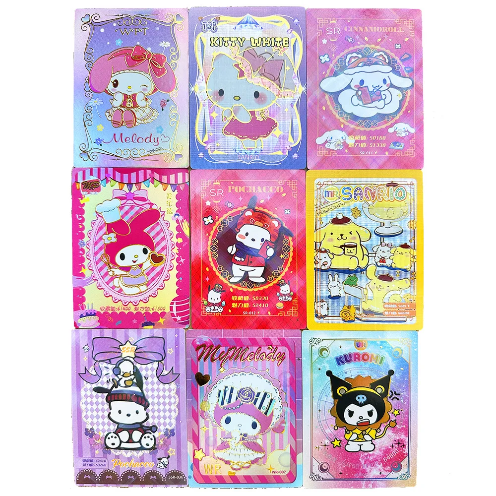 

Kawaii Sanrio Kuromi My Melody Cinnamoroll Playing Cards Game Collection Card Bags Boxed Cards Children's Toys Girl Gift