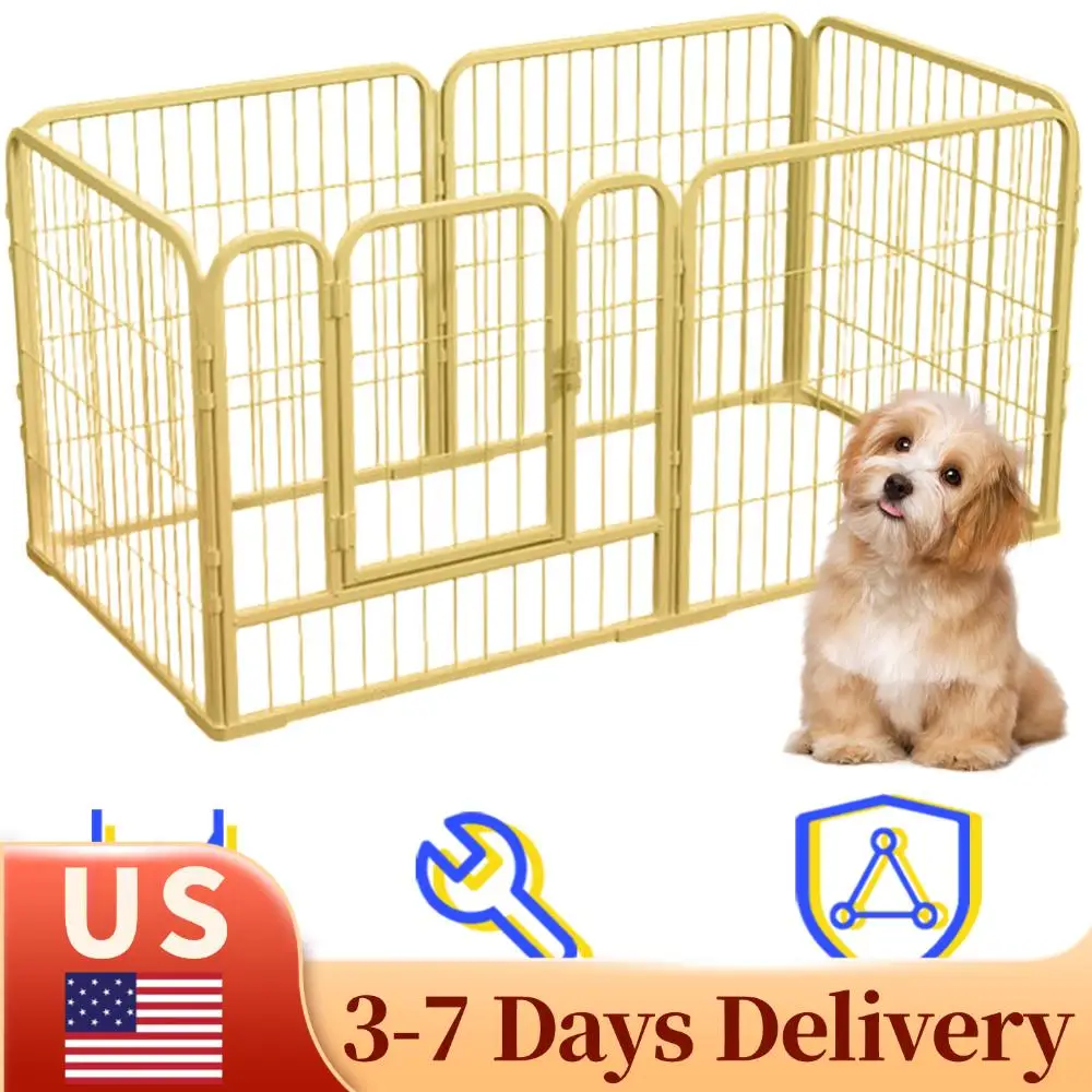 

Металлический складной вольер-манеж из 6 секций для собак, щенков, кошек, кроликов, прочный, для игр и тренировок