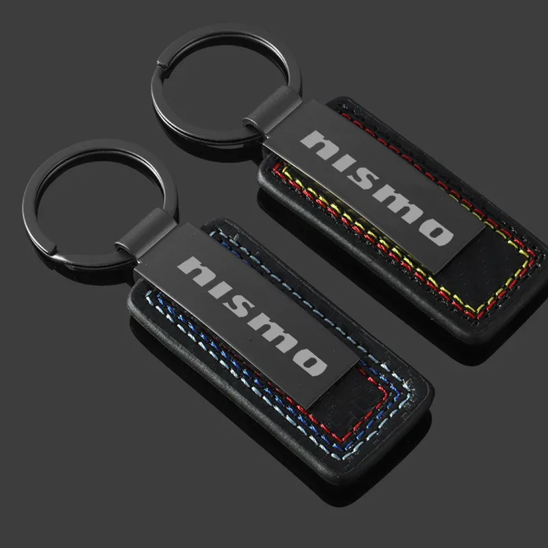 Alloy Car Keychain Keyring Styling for Nissan NISMO Logo Badge Key Chains Rings Buckle Emblem Pendant Gift Vehicle Accessories