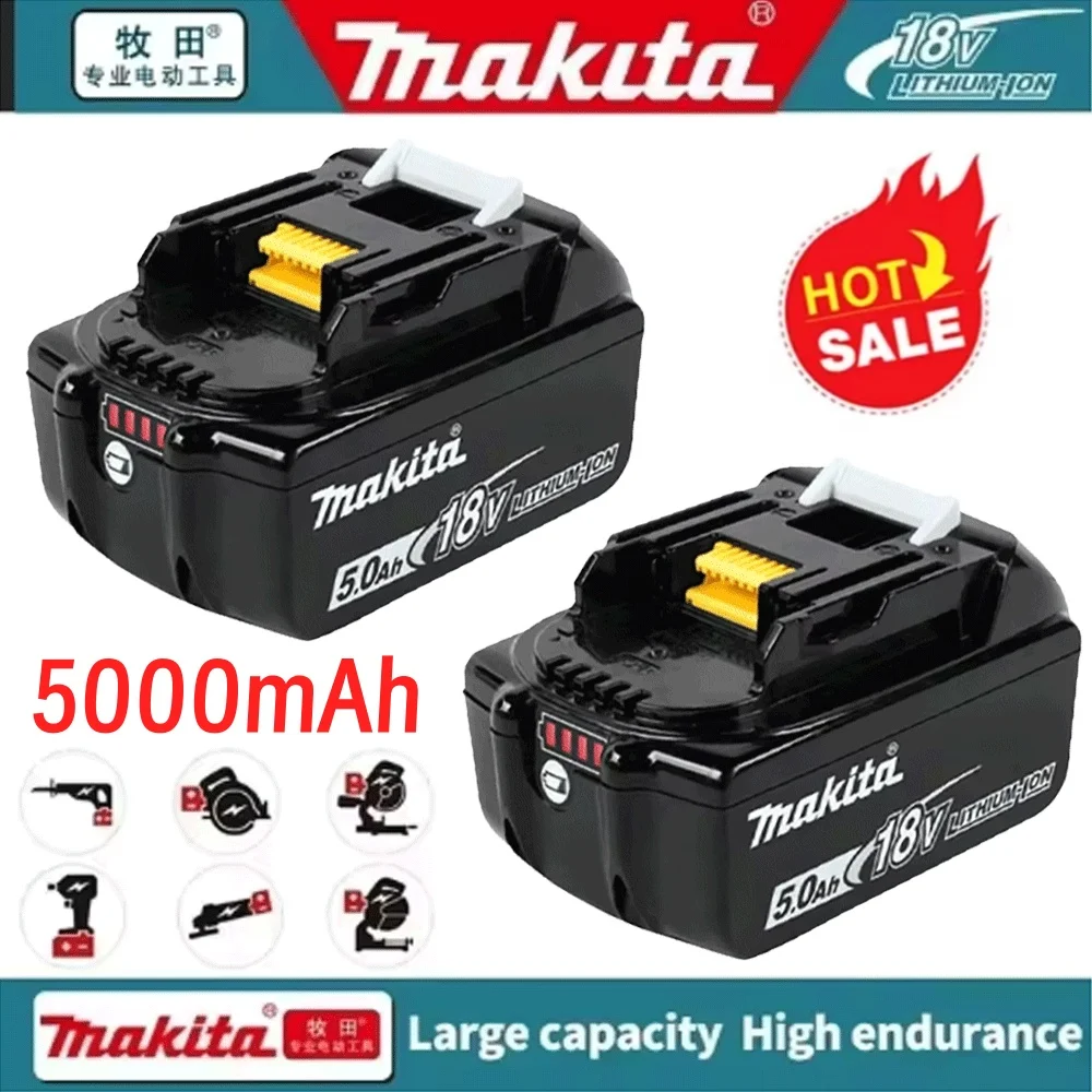 

Makita 18V Battery 5000mah/5AH Li-ion Replacement LXT BL1860B BL1860 BL1850 BL1830 DHP482RFX9 BL1815 LXT400 for Cordless Drills