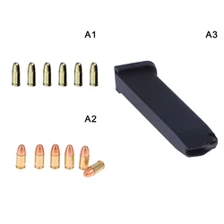 1:3 Scale Bullets Mini Gun Pistol Parts For Mini Glock G17 Extra Accessories Alloy Empire Bullets Magazine Clip Accessories