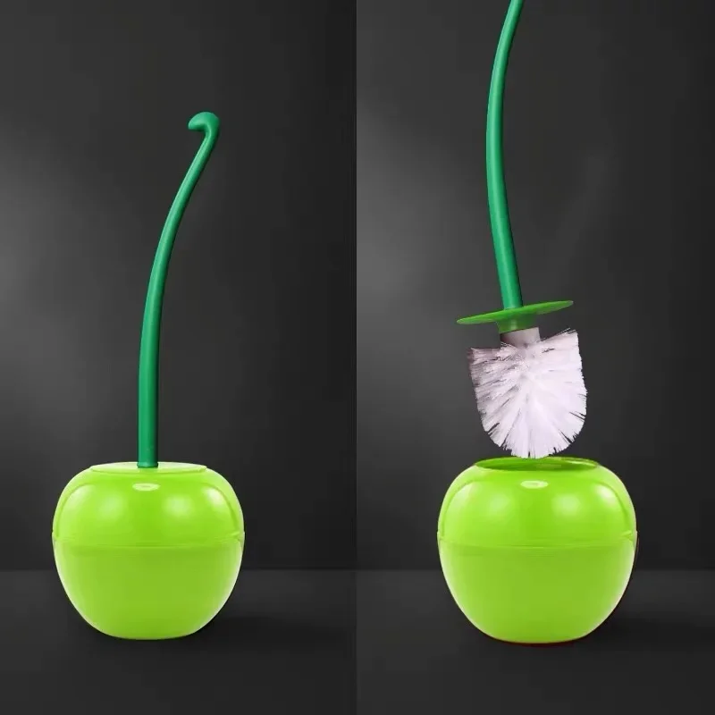 Creative Cute Cherry Shape Toilet Brush Wc Cleaner Toilet Holder Household Cleaning Tool Bathroom Accessories Set Lavatory Brush