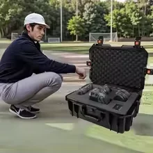 Pull Rod Toolbox Wheeled Waterproof Shockproof Professional Trolley Tool Box Safety Instrument Tool Bag Plastic Pelican Case