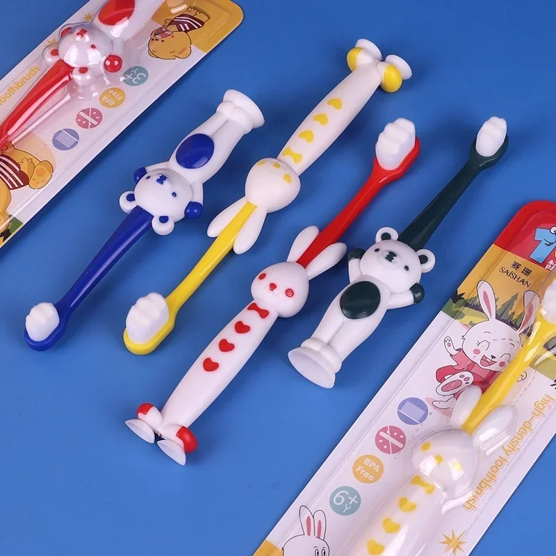 1 Cute Cartoon Soft Toothbrush for Children Suitable 1-3 Years Old Girl Boy Child Baby Tooth Cleaning Tool