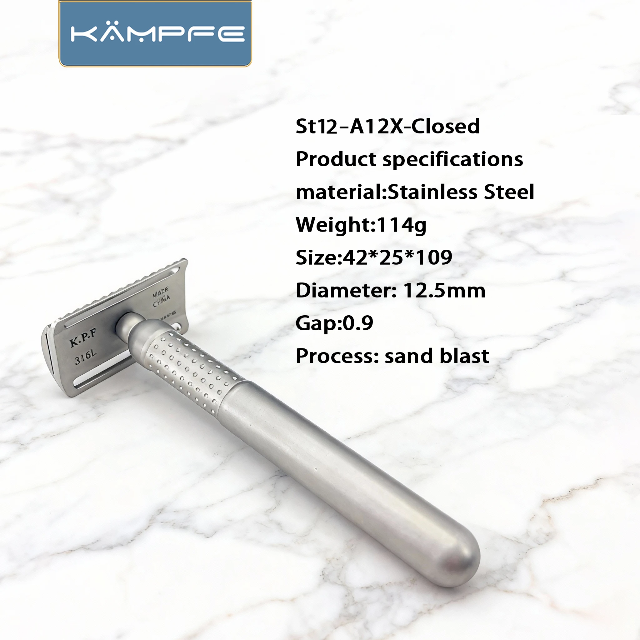 KAMPFE Open & Closed comb Double Edged Safety Shaver Traditional