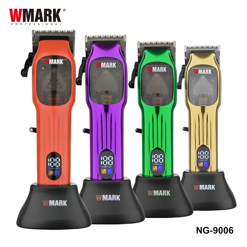 2024New Oil Head Electric Clipper WMARK NG-9006 Hair Clipper 10000-9000 Speed Charging with LCD Digital Display Hair Trimmer