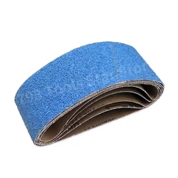 Cinturones de lijado abrasivo de corindón de circonio, 5 piezas, 457x75mm, 40/60/80/100/120 granos para lijado de soldadura de acero inoxidable