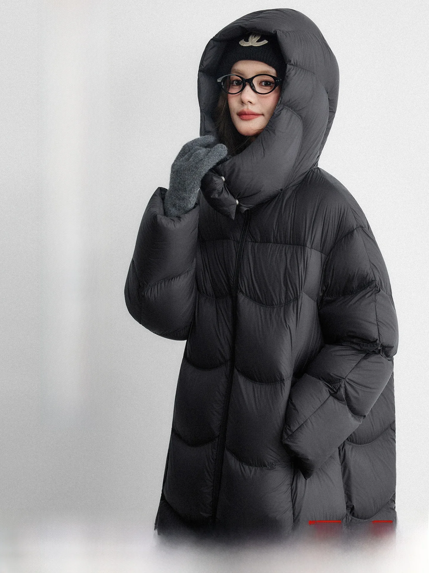 

Extreme Cold ield down Jaet Women's Long Coat 30g White Du down Tee-Proof Commute Sle Simple Straight Cut