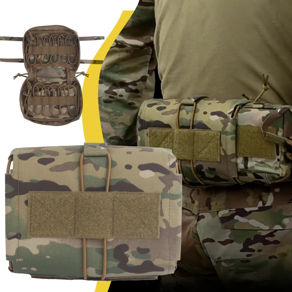 

Tactical Horizontal Pull First Aid pouch Airsoft Quick Detach Molle Medical Bag Belt Packet Split Design for Hunting Camping