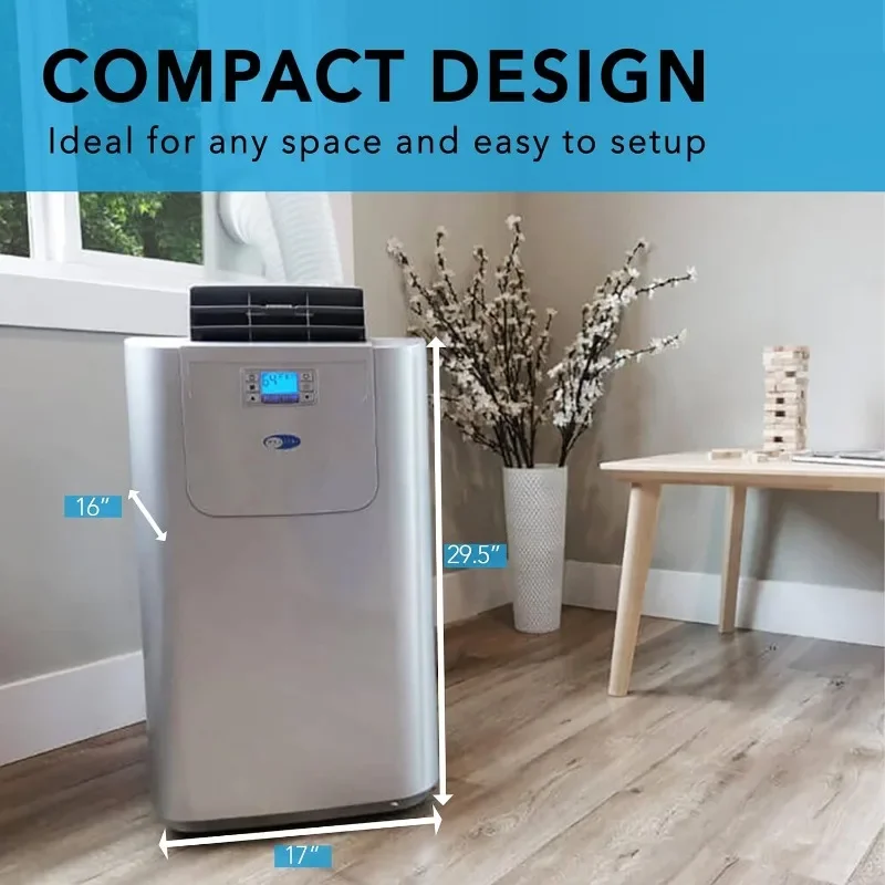 Whynter Portable Air Conditioner 12,000 BTU with Dual Hose Dehumidifier & Cooling Fan for 400 Sq Ft Rooms