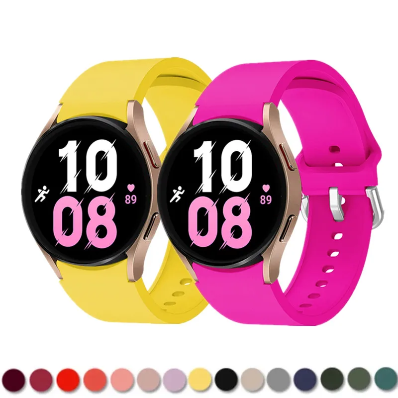 Strap For Samsung Galaxy Watch 6 5 4 44mm 40mm/4 classic 46mm 42mm wristband 20mm Silicone Bracelet Galaxy Watch 5 pro 45mm Band