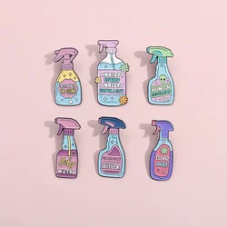 Anxiety Spray Cartoon Enamel Pins Human Repellent Brooch Custom Metal Lapel Badge Backpack Jewelry Accessory Gift Wholesale