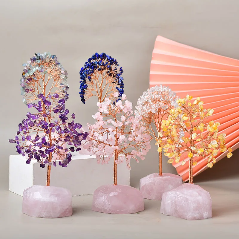 

Handmade Mini Colorful Crystal Money Tree Creative Desk Decor Home Decoration Accessories