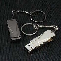 Metal Flash Drive 128GB Free Key Chain Pen Drive 64GB Real Capacity Memory Stick 32GB Creative Gift Pendrive 16GB 8GB 4GB U disk